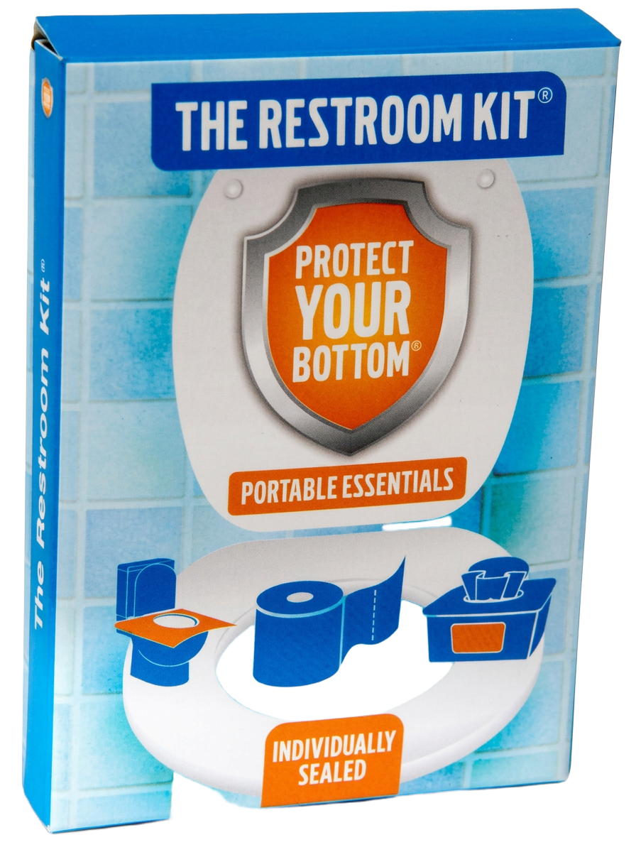 The contents of a single Restroom Kit laid out